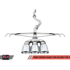 AWE Track Edition Exhaust w/Front Pipe & Triple Diamond Black Tips Honda Civic Type R 2017-2021