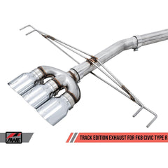 AWE Track Edition Exhaust w/Front Pipe & Triple Diamond Black Tips Honda Civic Type R 2017-2021
