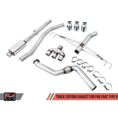 AWE Track Edition Exhaust w/Front Pipe & Triple Diamond Black Tips Honda Civic Type R 2017-2021