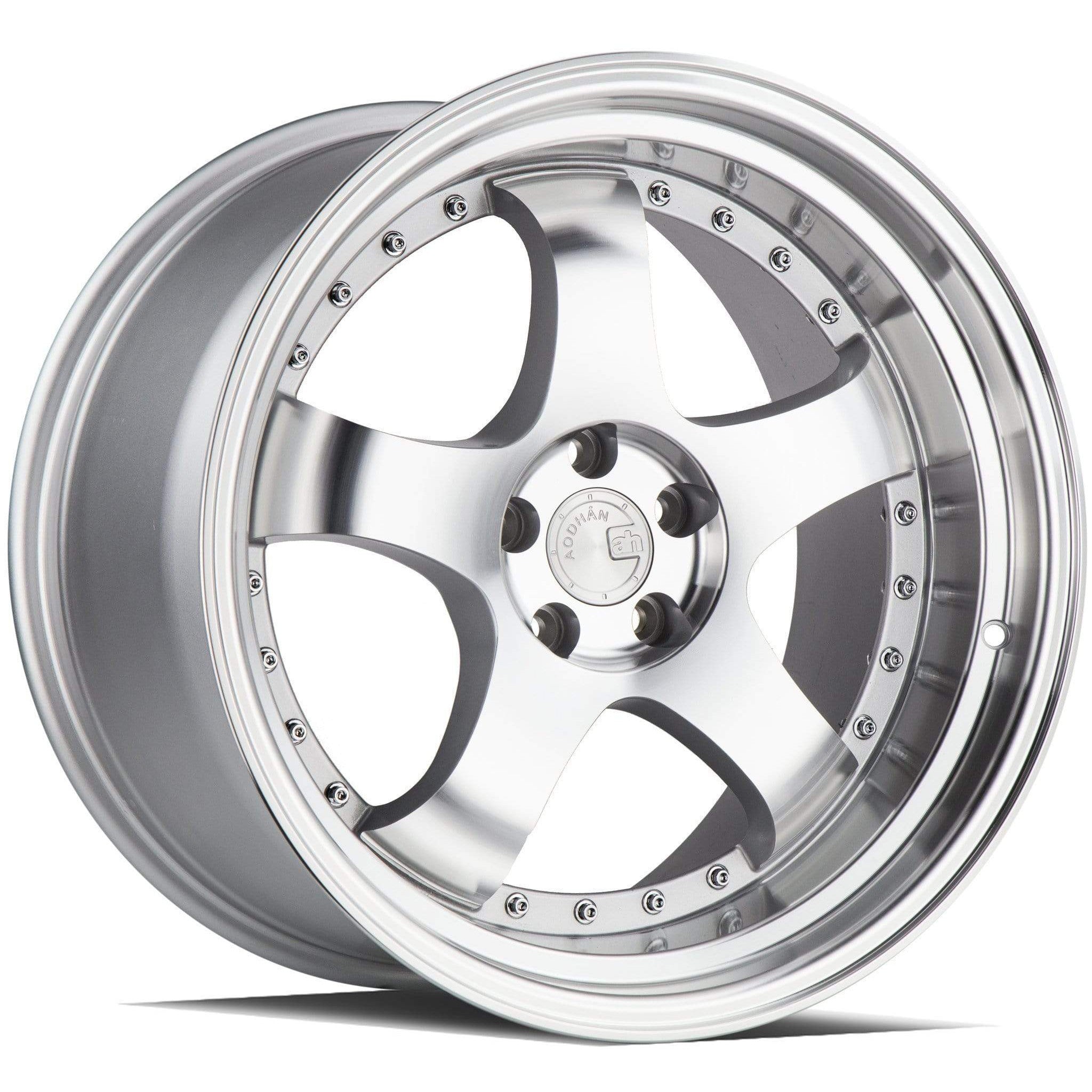 AodHan AH03 Wheel Silver Machined Face And Lip 15x8 4x100/114.3 73.1 Bore 20mm
