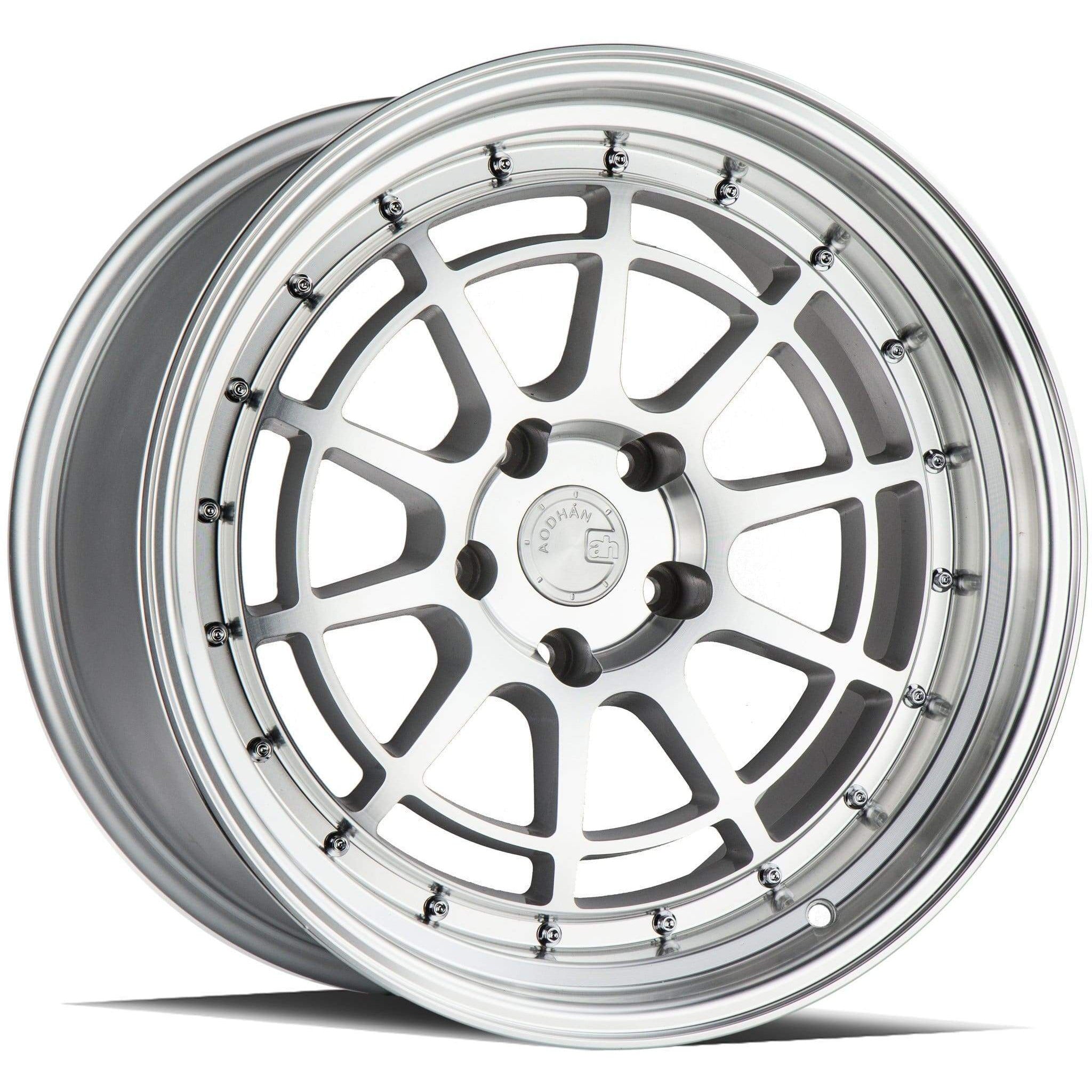 AodHan AH04 Wheel Silver Machined Face And Lip 15x8 4x100/114.3 73.1 Bore 20mm