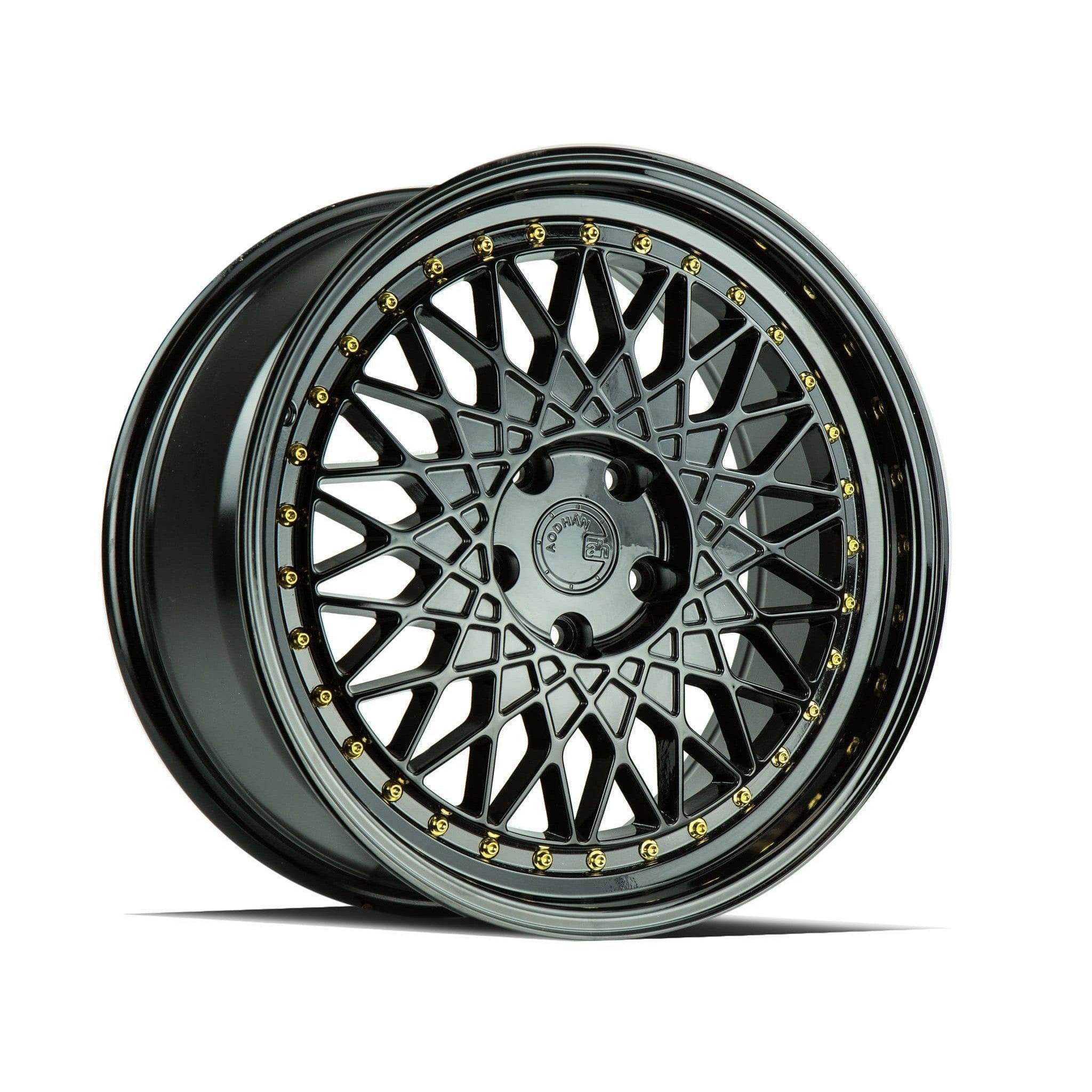 AodHan AH05 Wheel Full Black (Gold Rivet) 18x8.5 5x114.3 73.1 Bore 35mm