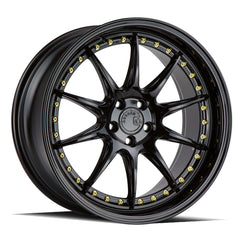 AodHan DS-07 Gloss Black W /Gold Rivets Wheel 18x8.5 35mm 5x100