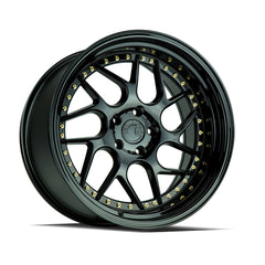 AodHan DS01 Gloss Black W /Gold Rivets Wheel 19x10.5 15mm 5x114.3