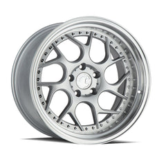 AodHan DS01 Wheel Silver Machined Lip w/Chrome Rivets 18x8.5 5x100 73.1 Bore 35mm