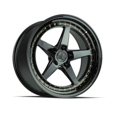 AodHan DS05 Gloss Black W /Gold Rivets Wheel 18x8.5 35mm 5x100