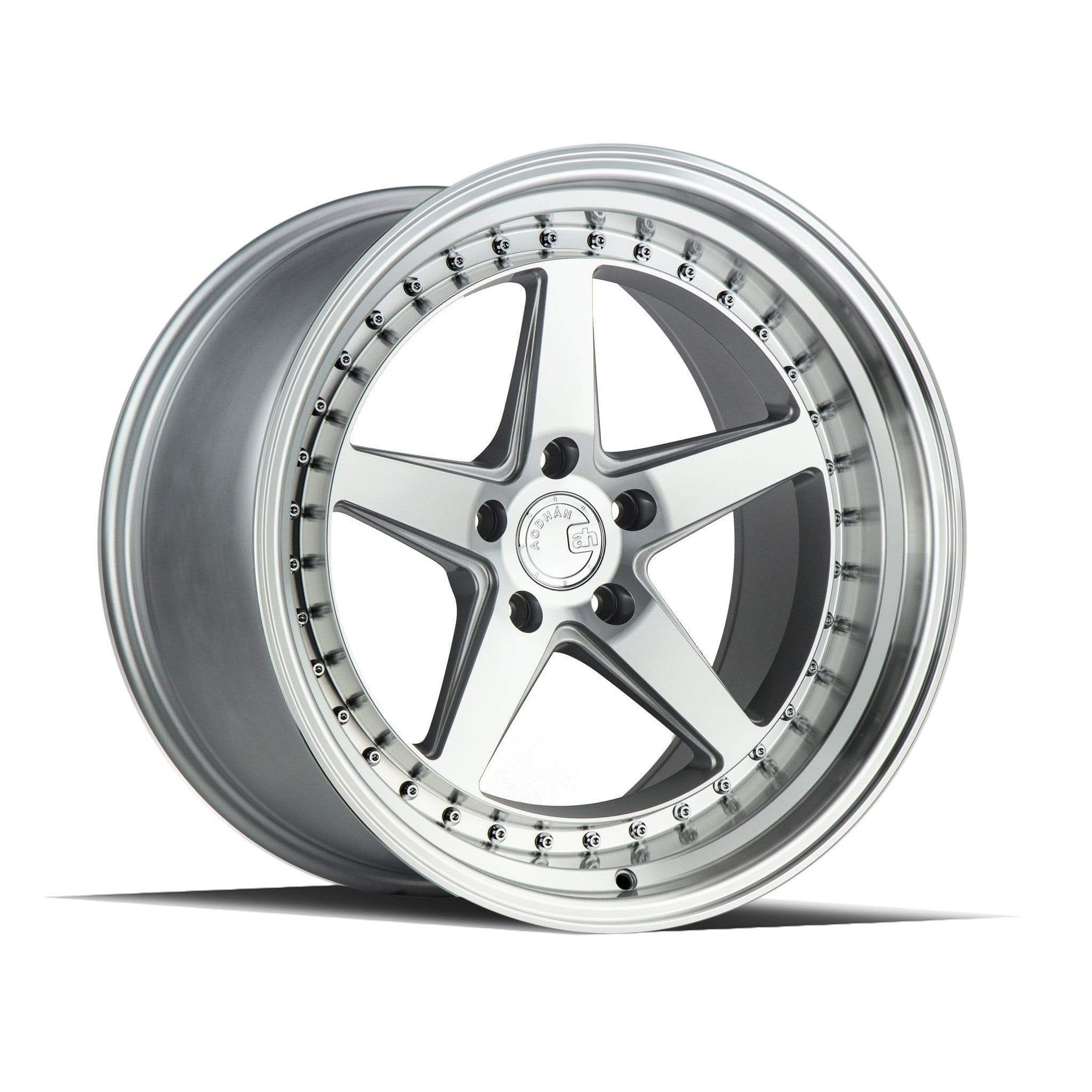 AodHan DS05 Wheel Silver w/Machined Face 19x9.5 5x114.3 73.1 Bore 15mm