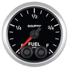 Autometer Elite Series 52mm 0-280 ohm Full Sweep Electronic Fuel Level Programmable Empty-Full Gauge