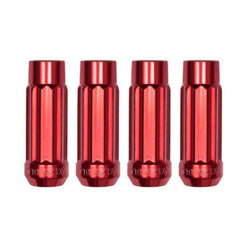 BLOX Racing 12-Sided P17 Tuner Lug Nuts 12x1.25 - Red Steel - Set of 16