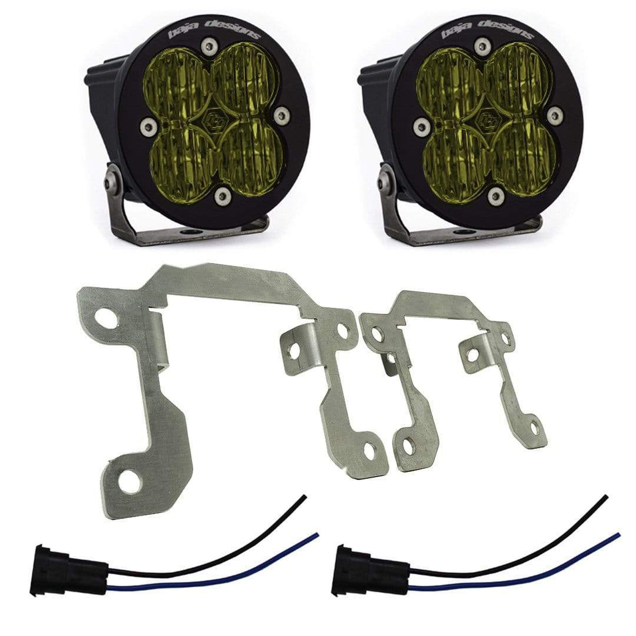 Baja Designs SAE Squadron Fog Light Pocket Kit Amber Subaru WRX / STI 2015-2019