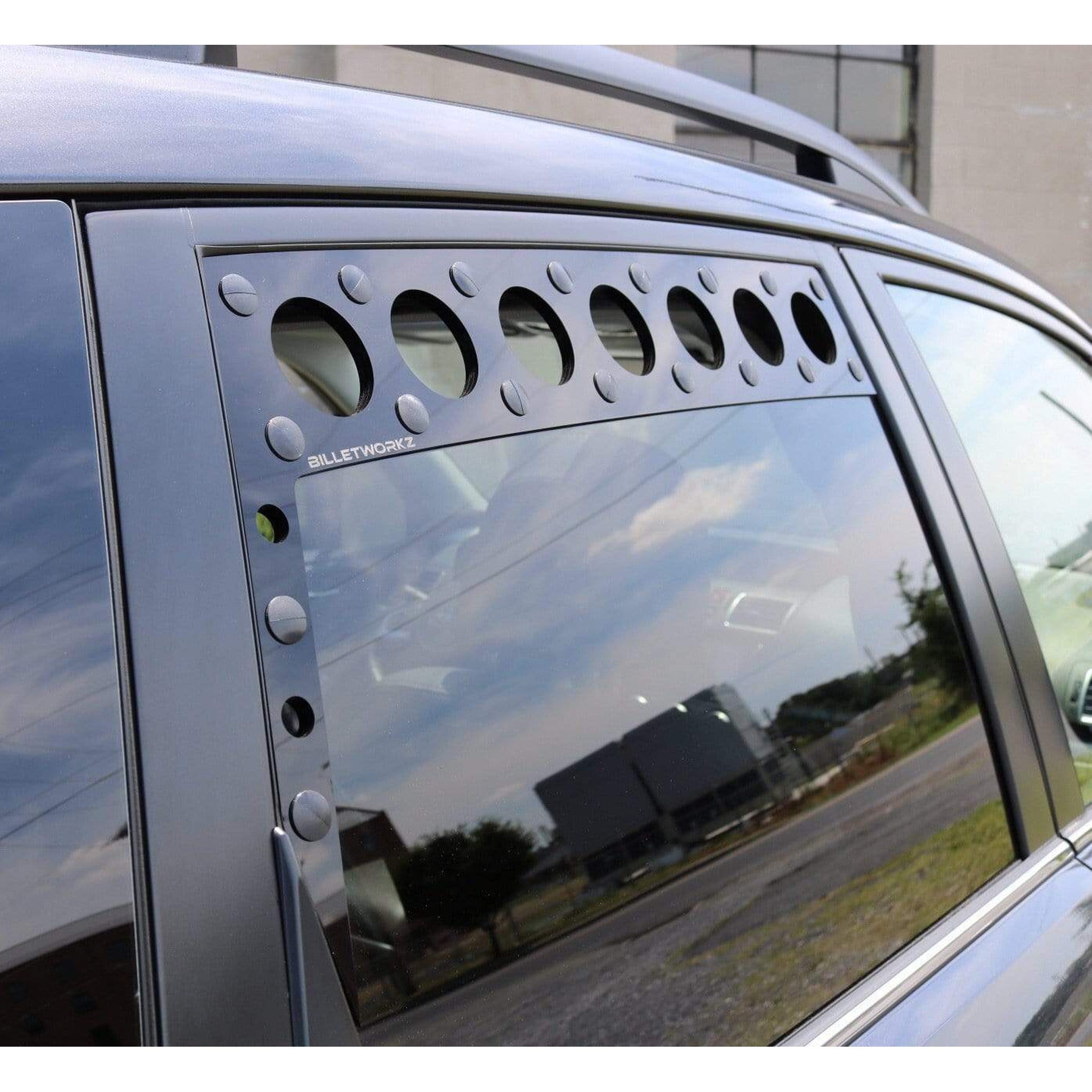 Billetworkz Window Vents Wire Mesh Subaru Forester 2014-2018 | BW-WV-SUB-SJ-BK-WM