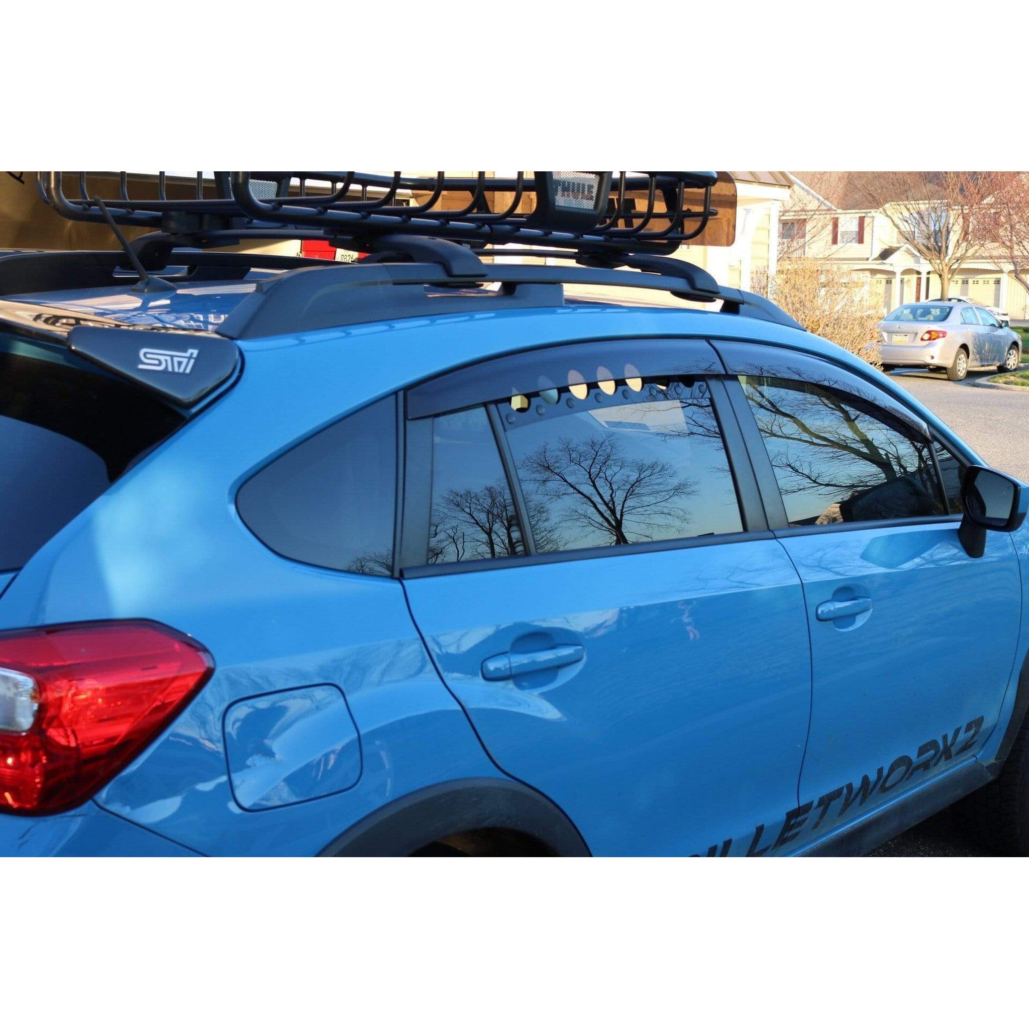 Billetworkz Window Vents Wire Mesh Subaru Crosstrek 2013-2017 | BW-WV-SUB-CRTK-BK-WM