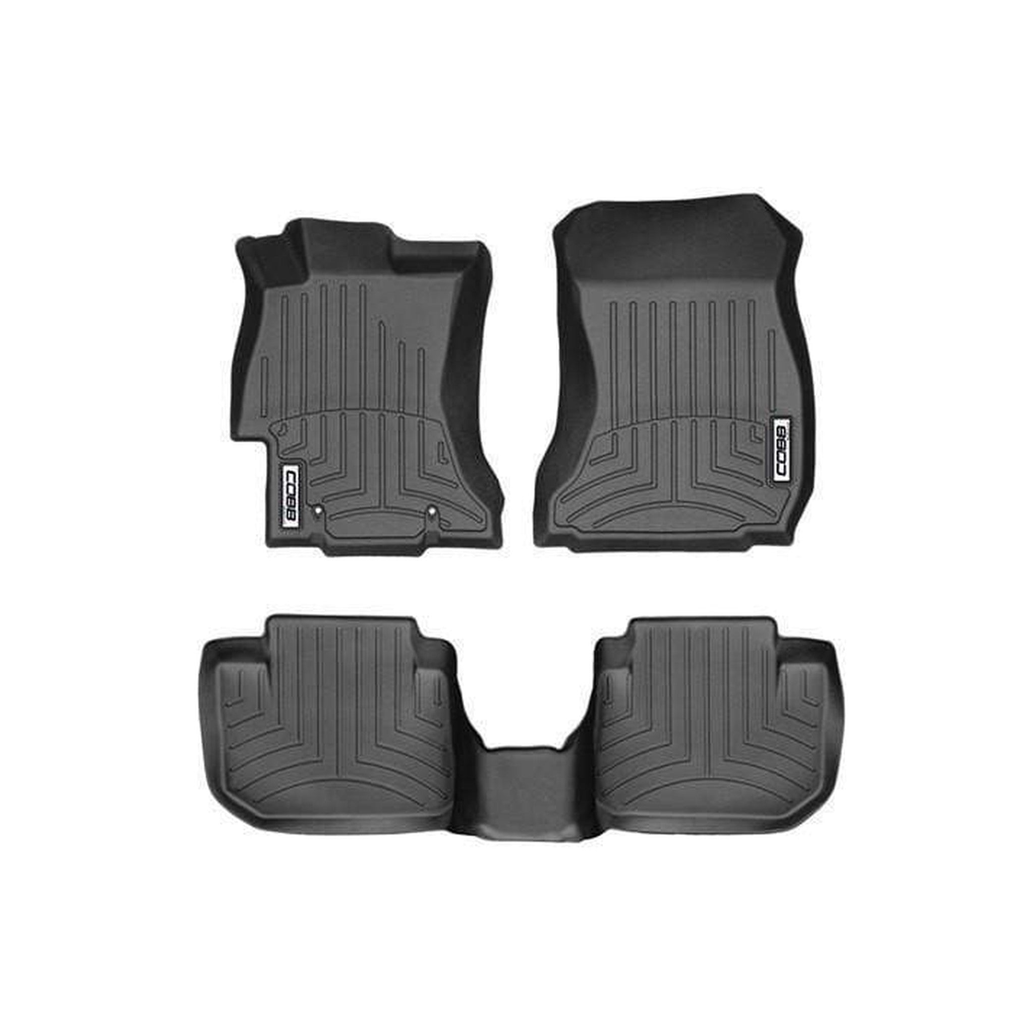COBB x WeatherTech Front and Rear FloorLiner Set Subaru WRX STI 15 21 Import Image Racing