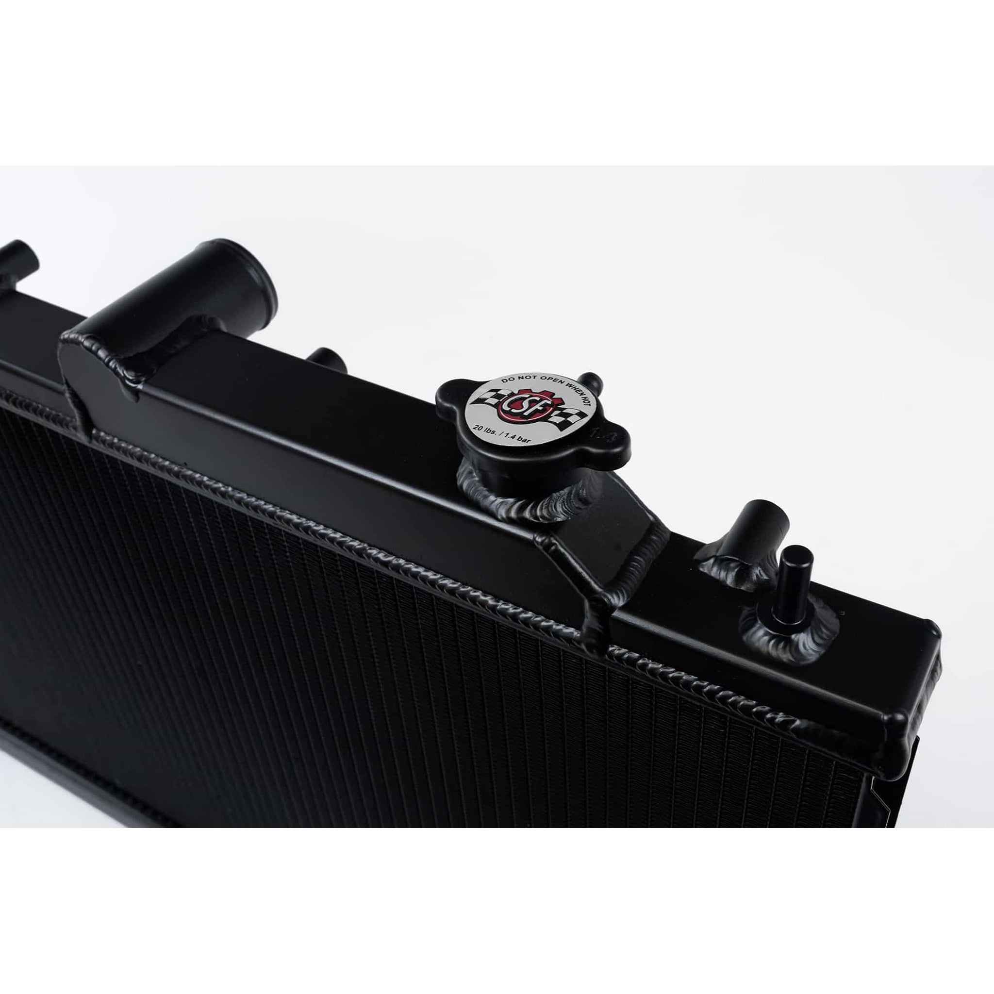 CSF High-Performance Aluminum 1-Row Radiator Black Subaru 08-21 WRX & STI (MT) | 7094B