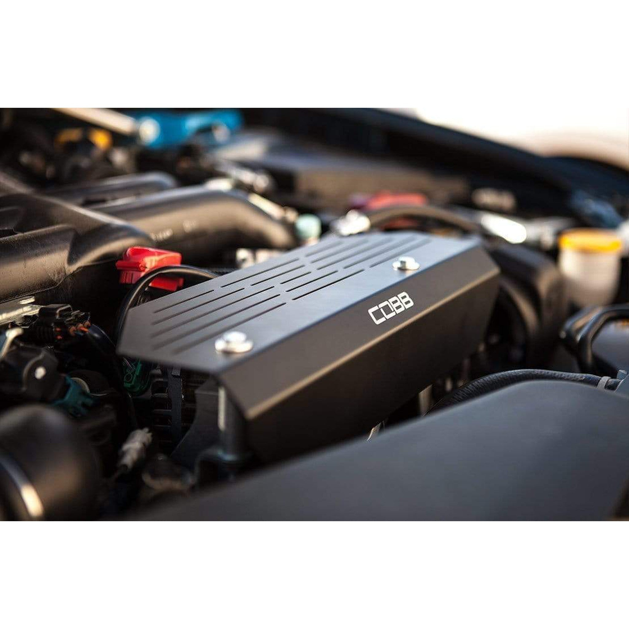 Cobb Aluminum Alternator Cover Wrinkle Black Subaru WRX 2008-2014 / STI 2008-2021 | 815055