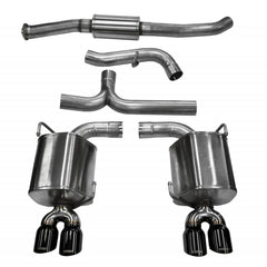 Corsa Black Sport Cat Back Exhaust Subaru STI 2011-2014 / WRX 2008-2014 Sedan Manual | 14863BLK