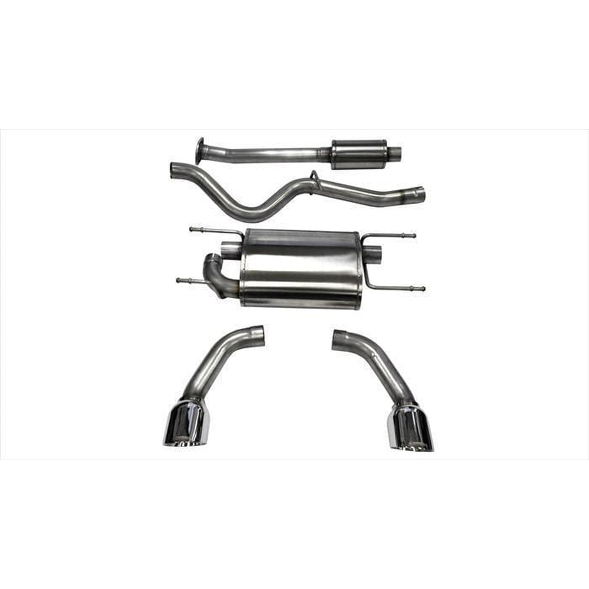 Corsa Polished Sport Cat Back Exhaust Scion FRS / Subaru BRZ / Toyota FT-86 2013+