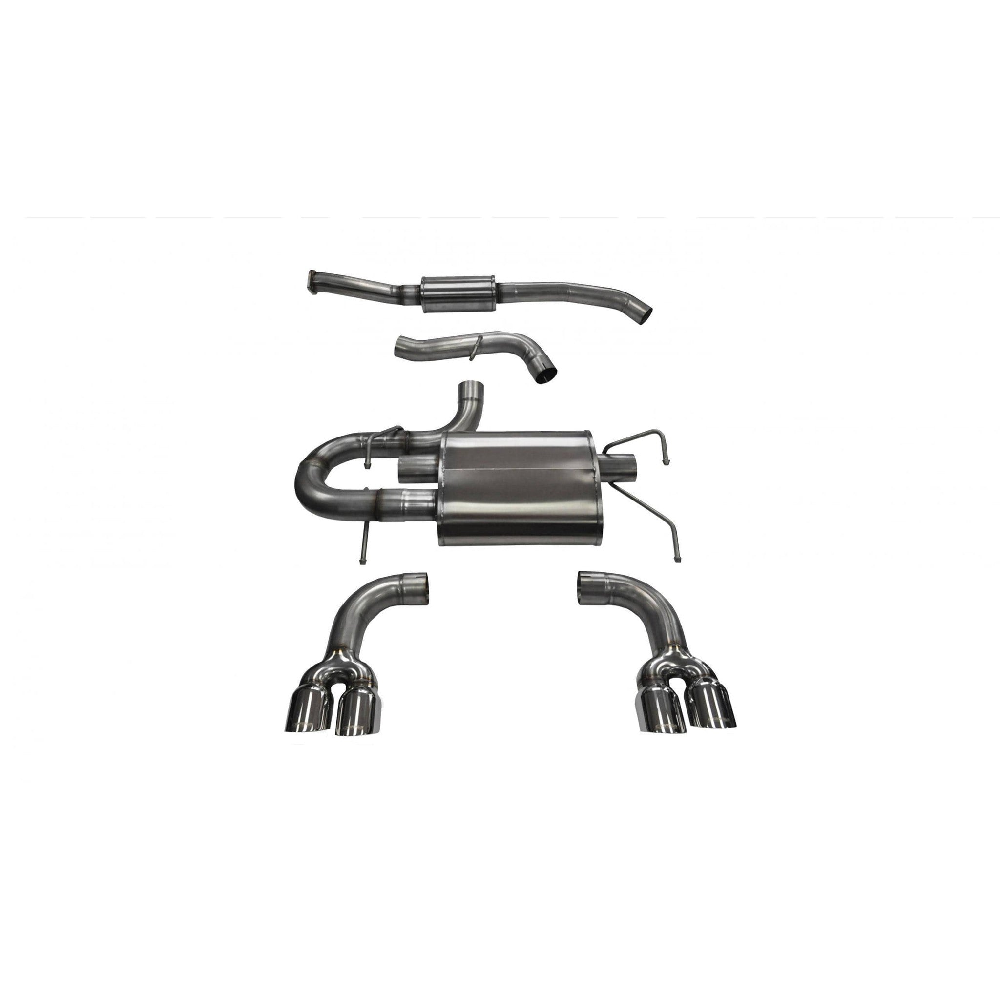 Corsa Polished Sport Cat Back Exhaust Subaru STI Hatchback Manual 2008-2014