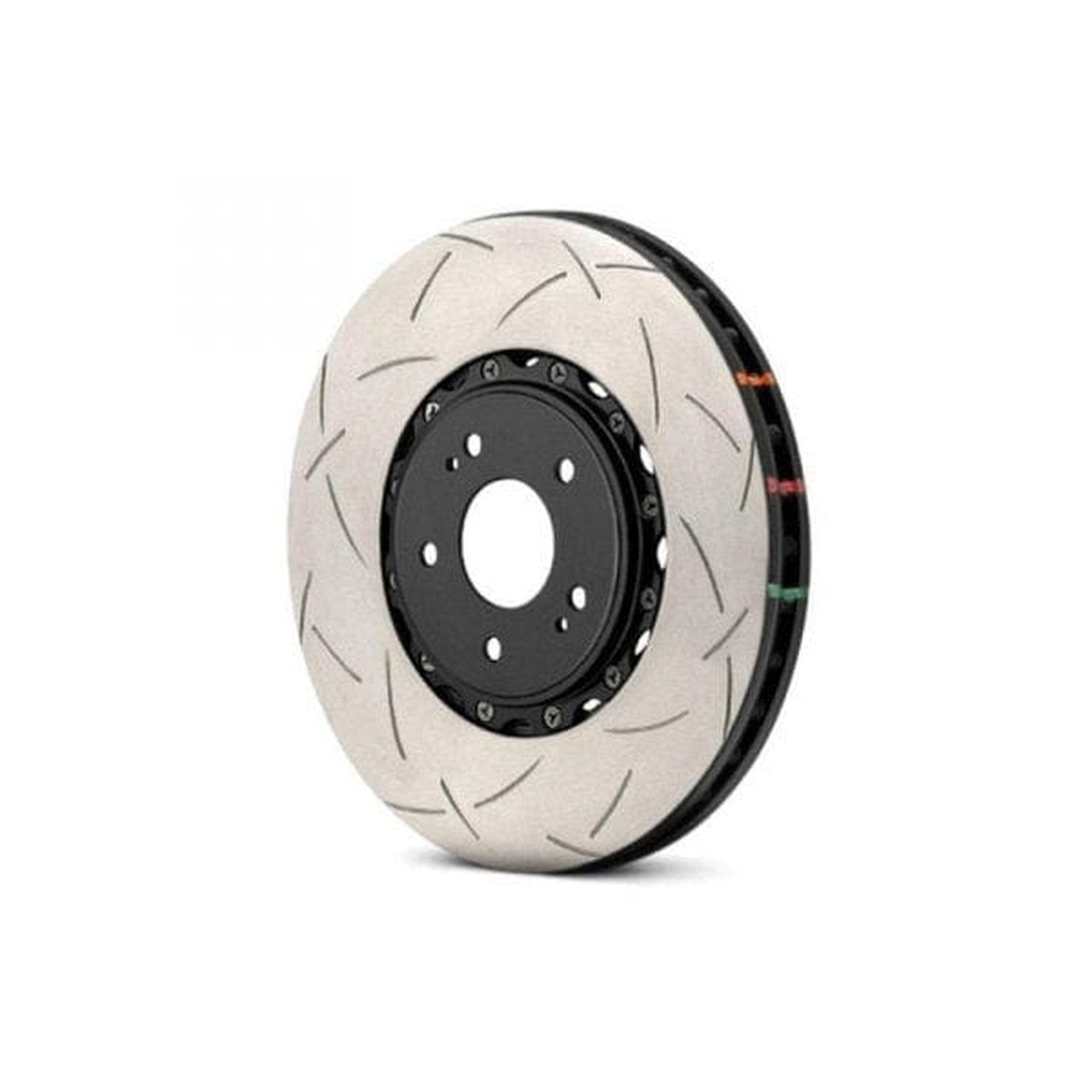 DBA Slotted 5000 2-piece Series Front Rotor Black Hat 2018-2021 Subaru STI | 52030BLKS
