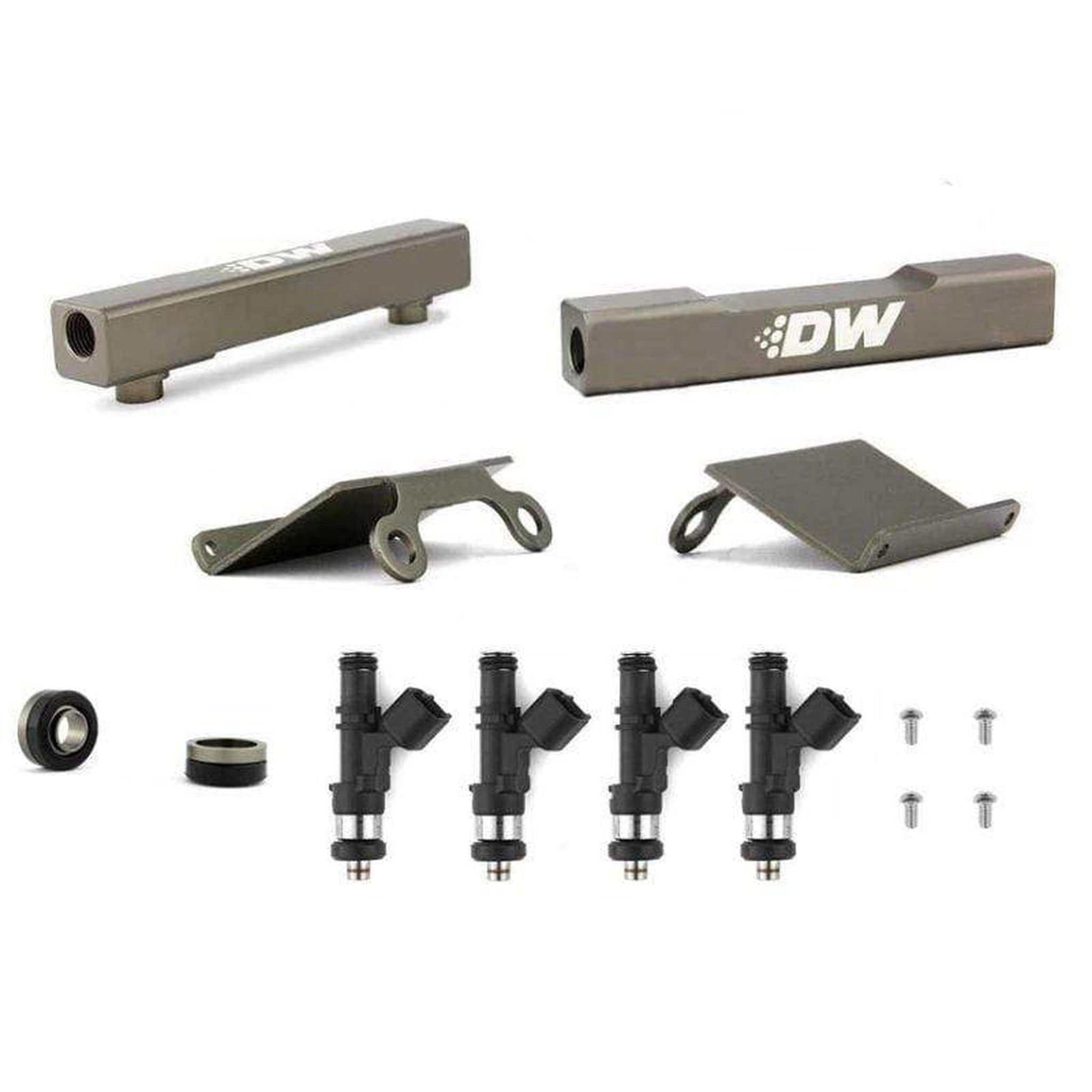 DeatschWerks Fuel Injectors 1200cc w/Top Feed Conversion Fuel Rails 2004-2006 STI / 2005-2006 Legacy GT