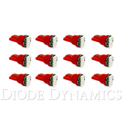 Diode Dynamics 194 LED Bulb SMD2 LED Red Set of 12
