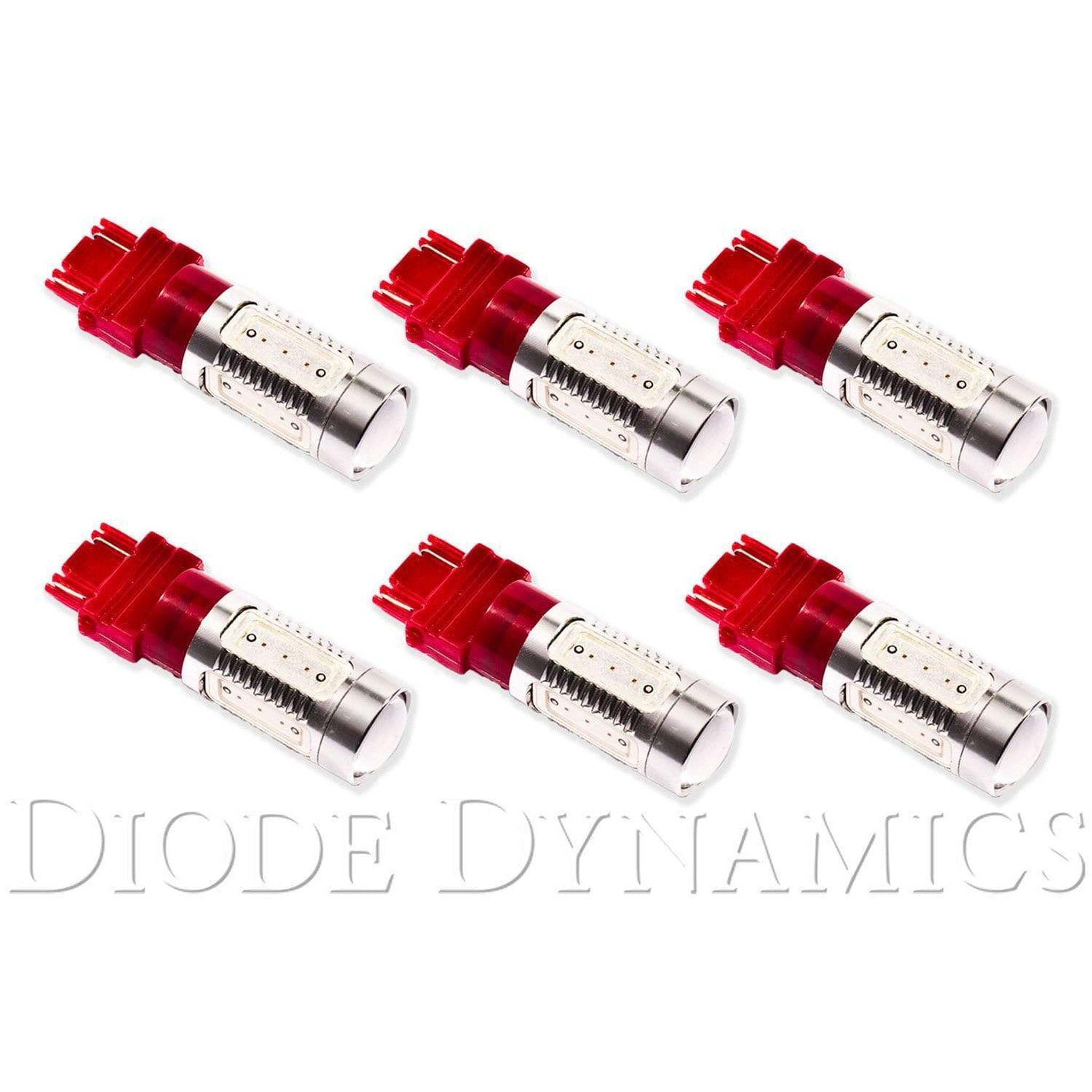 Diode Dynamics 3157 LED Bulb HP11 LED Red Set of 6
