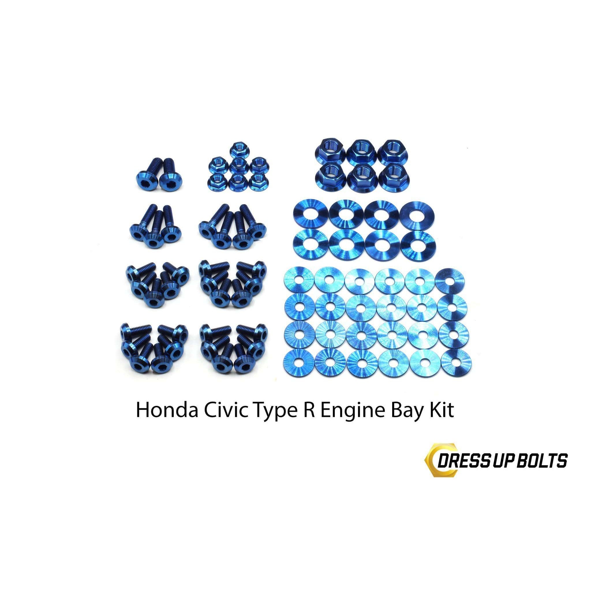 Dress Up Bolts Honda Civic Type R (2017-2019) Titanium Dress Up Bolt Full Engine Bay Kit