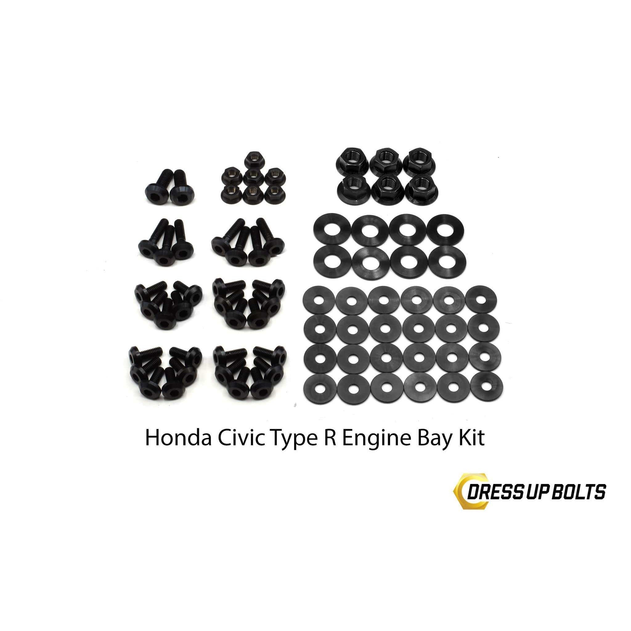 Dress Up Bolts Honda Civic Type R (2017-2019) Titanium Dress Up Bolt Full Engine Bay Kit