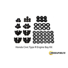 Dress Up Bolts Honda Civic Type R (2017-2019) Titanium Dress Up Bolt Full Engine Bay Kit
