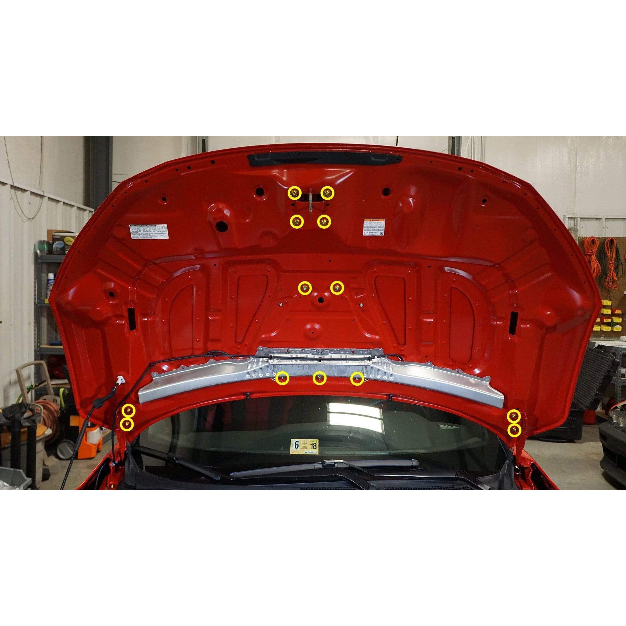 Dress Up Bolts Honda Civic Type R (2017-2019) Titanium Dress Up Bolt Full Engine Bay Kit