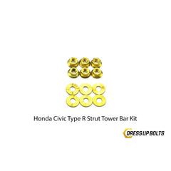 Dress Up Bolts Honda Civic Type R (2017-2019) Titanium Dress Up Bolt Strut Tower Bar Kit