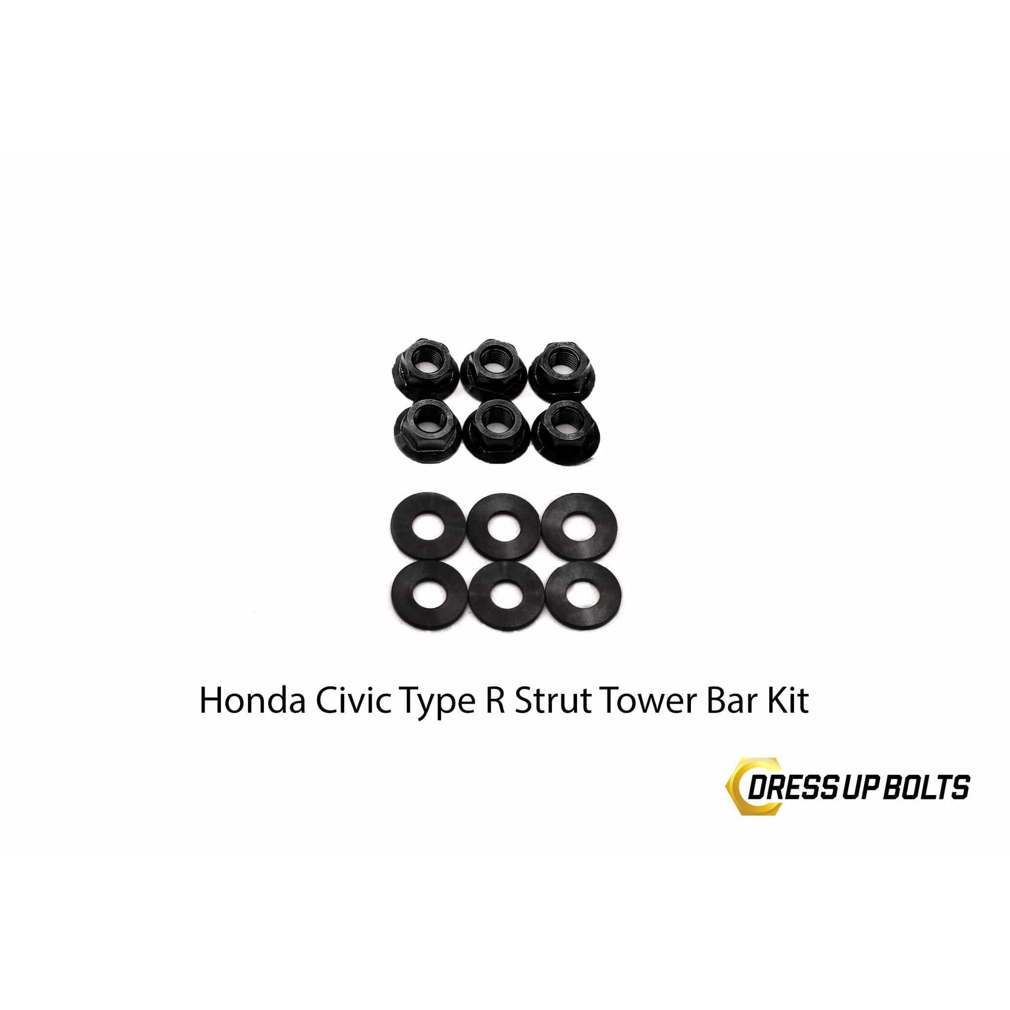 Dress Up Bolts Honda Civic Type R (2017-2019) Titanium Dress Up Bolt Strut Tower Bar Kit