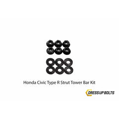 Dress Up Bolts Honda Civic Type R (2017-2019) Titanium Dress Up Bolt Strut Tower Bar Kit