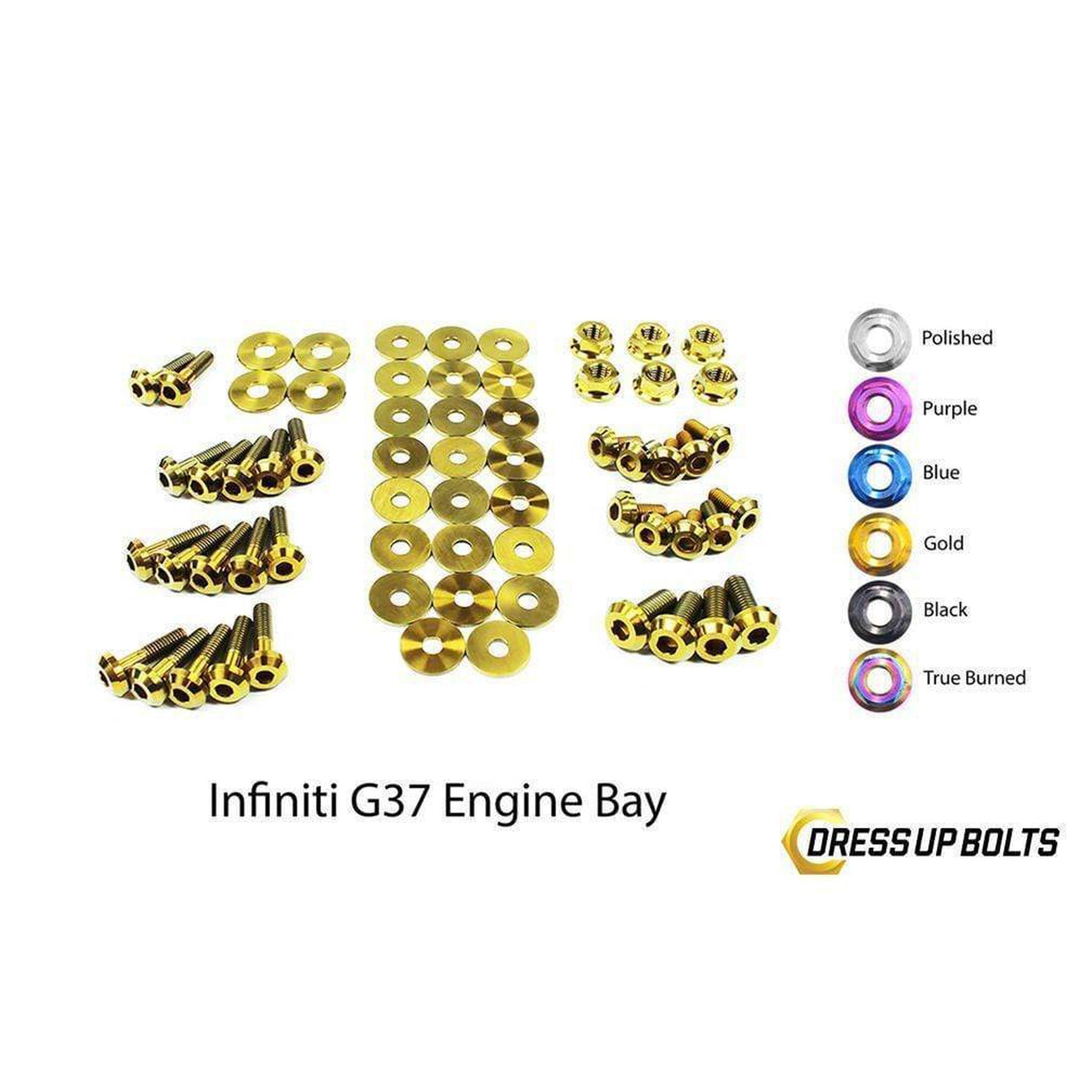 Dress Up Bolts Infiniti G37 Coupe and Sedan (2008-2013) V36 Titanium Engine Bay Kit