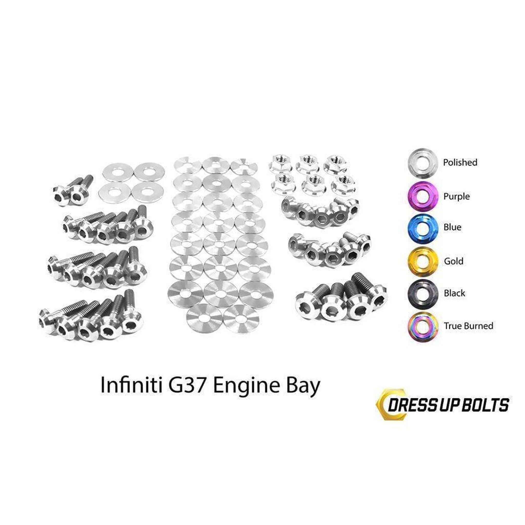 Dress Up Bolts Infiniti G37 Coupe and Sedan (2008-2013) V36 Titanium Engine Bay Kit