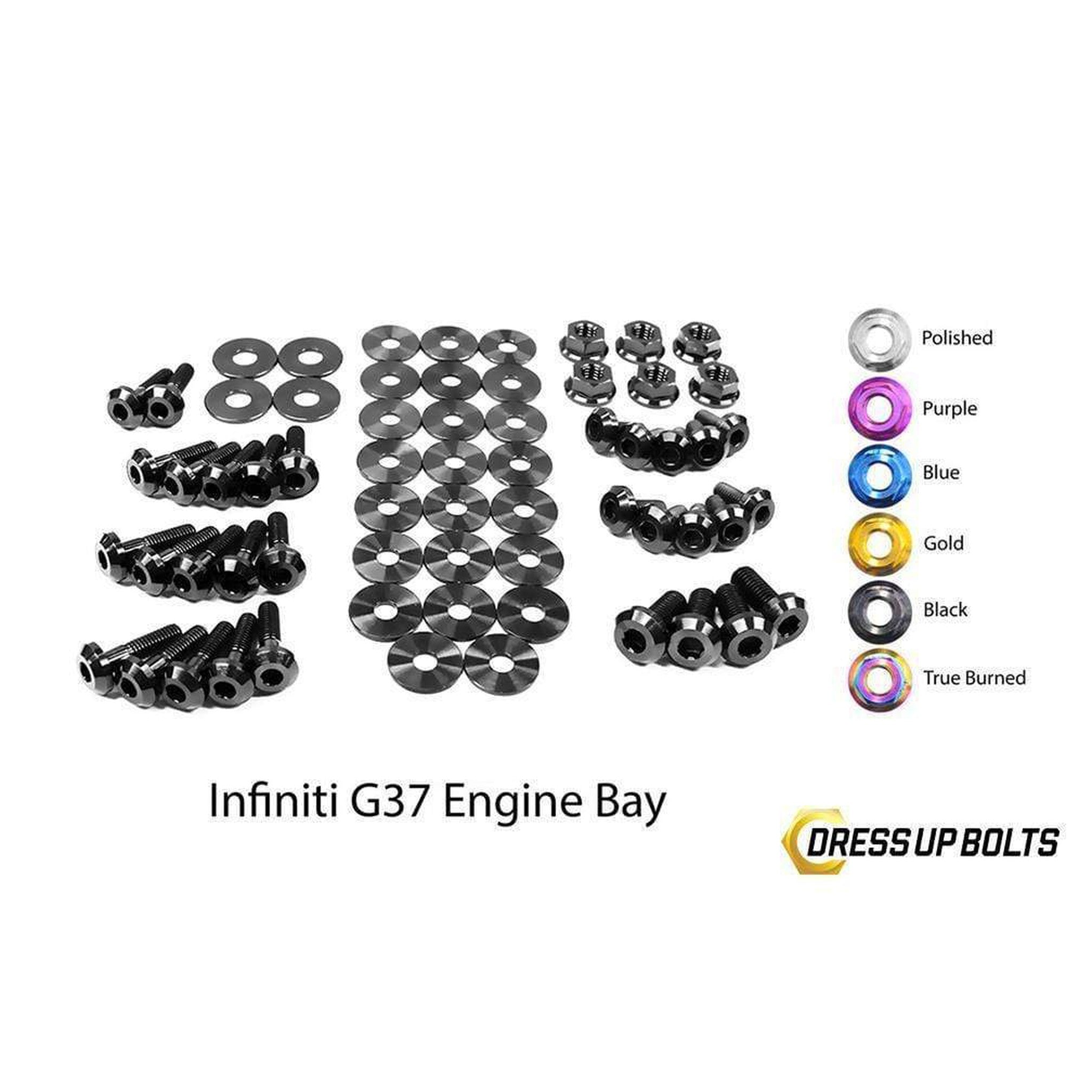 Dress Up Bolts Infiniti G37 Coupe and Sedan (2008-2013) V36 Titanium Engine Bay Kit