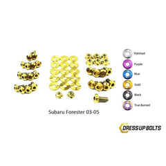 Dress Up Bolts Subaru Forester (2003-2005) Titanium Engine Bay Kit