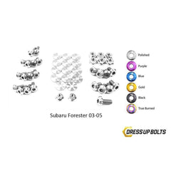 Dress Up Bolts Subaru Forester (2003-2005) Titanium Engine Bay Kit