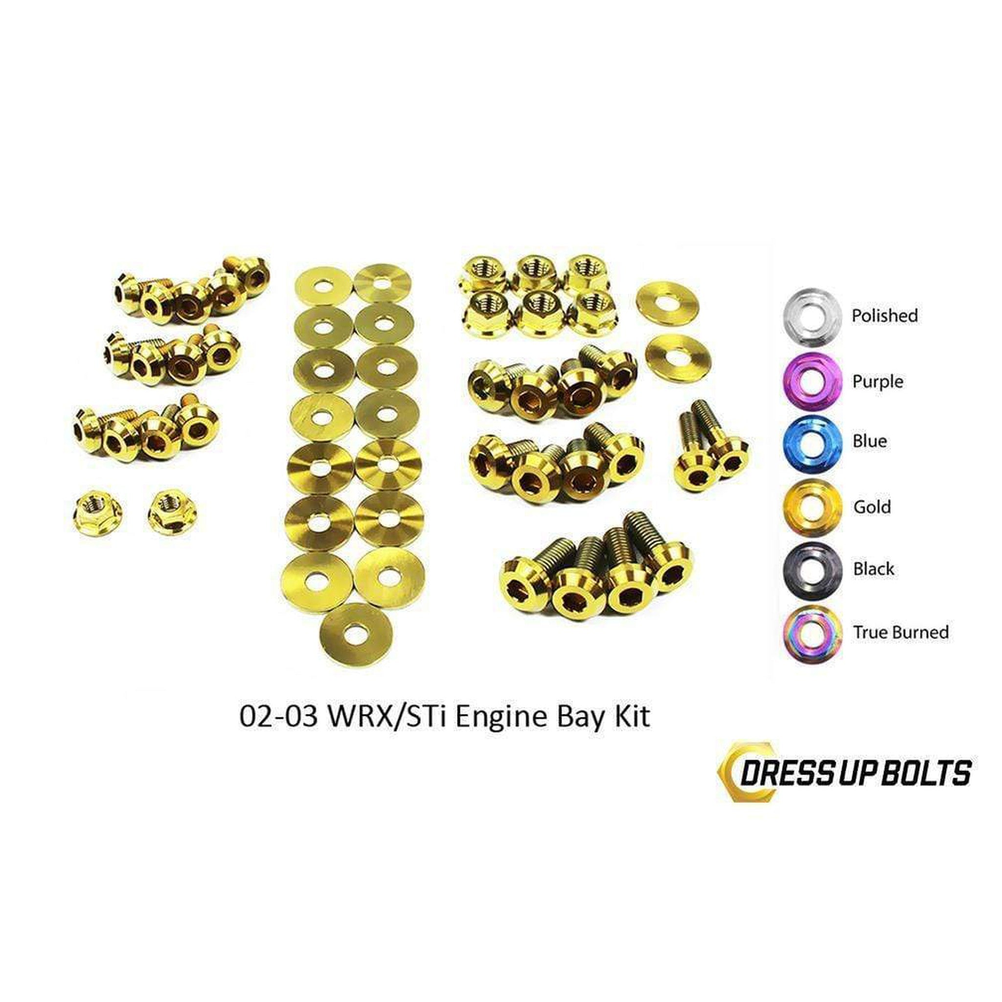 Dress Up Bolts Subaru WRX and STi (2002-2003) Titanium Engine Bay Kit