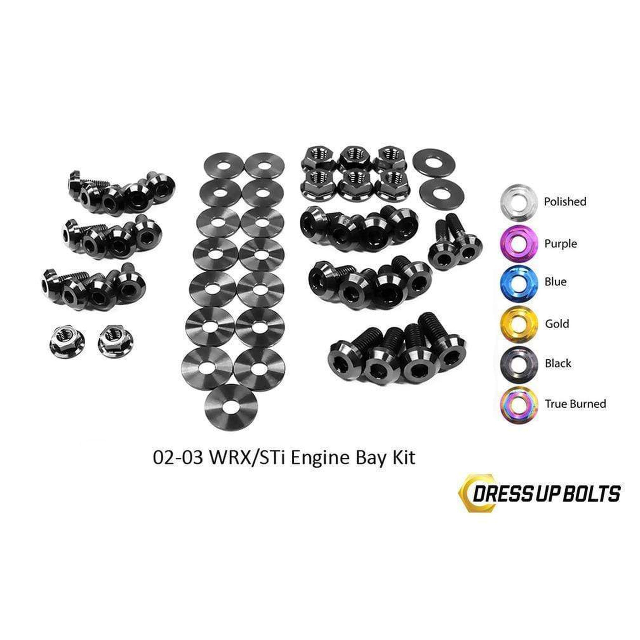 Dress Up Bolts Subaru WRX and STi (2002-2003) Titanium Engine Bay Kit