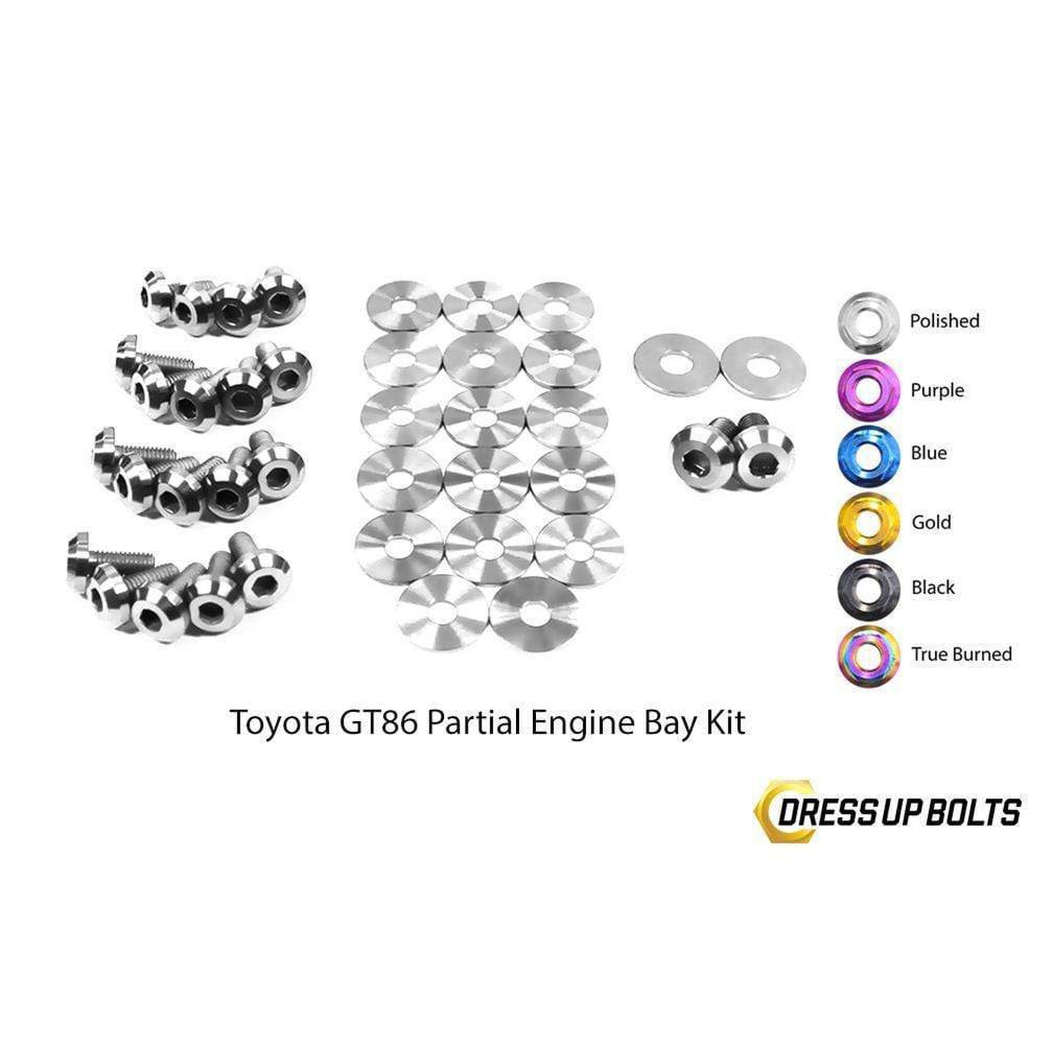 Dress Up Bolts Toyota 86 (2013-2018) Titanium Partial Engine Bay Kit