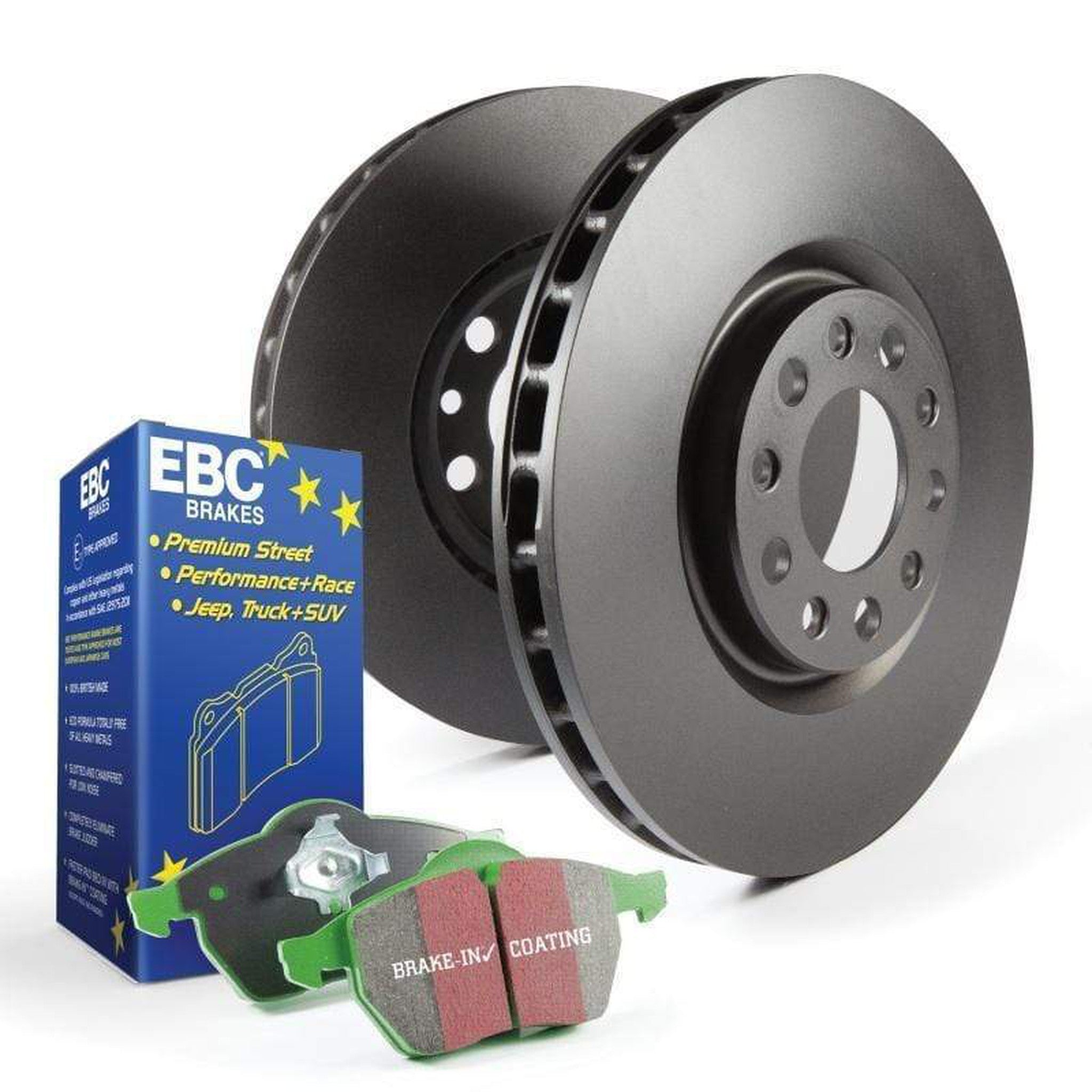 EBC Front Greenstuff Rotors and Brake Pads Honda Civic Type R 2017-2020