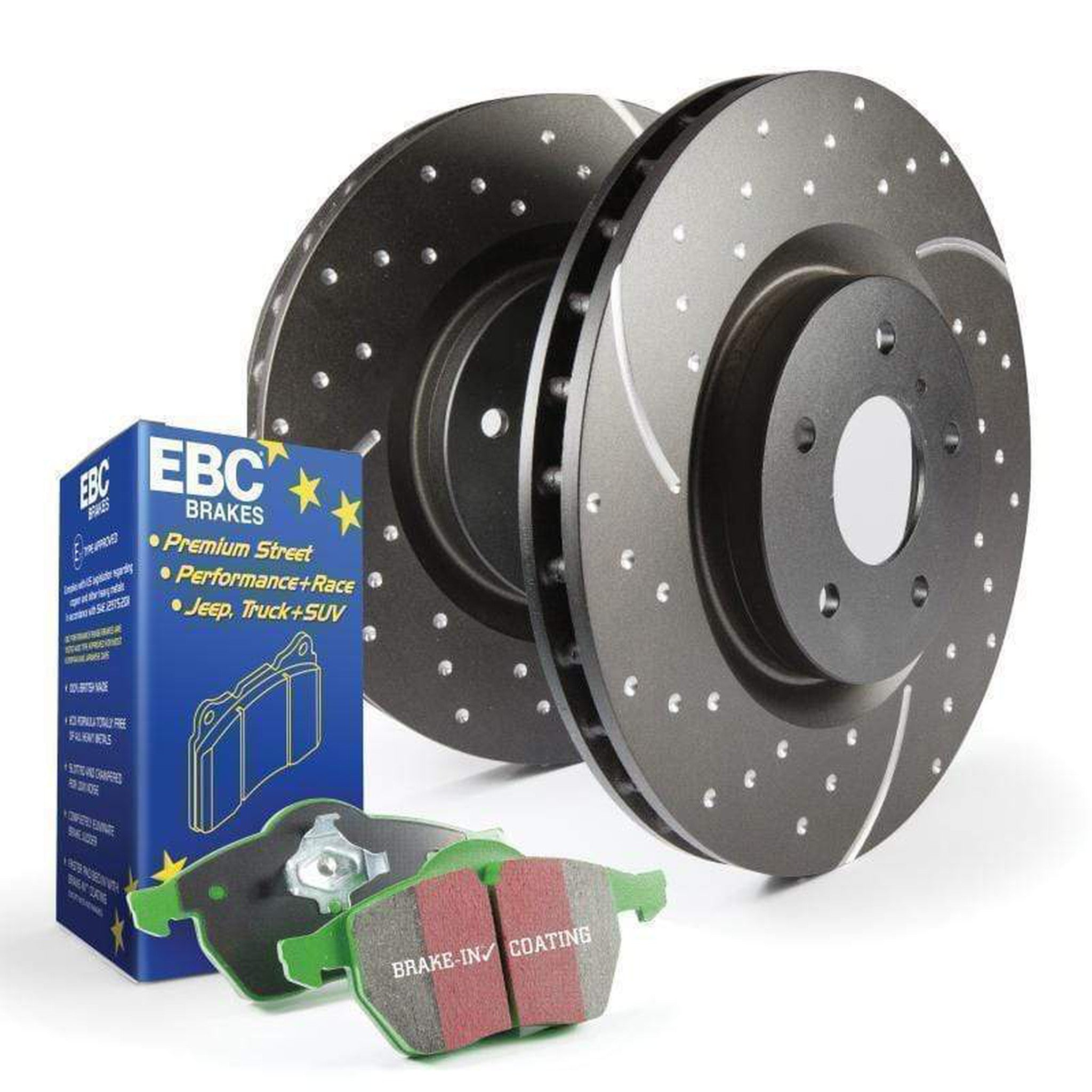 EBC S10 Greenstuff Front Rotors and Brake Pads Honda Accord 03-12 / Civic 13-21 | S10KF1267