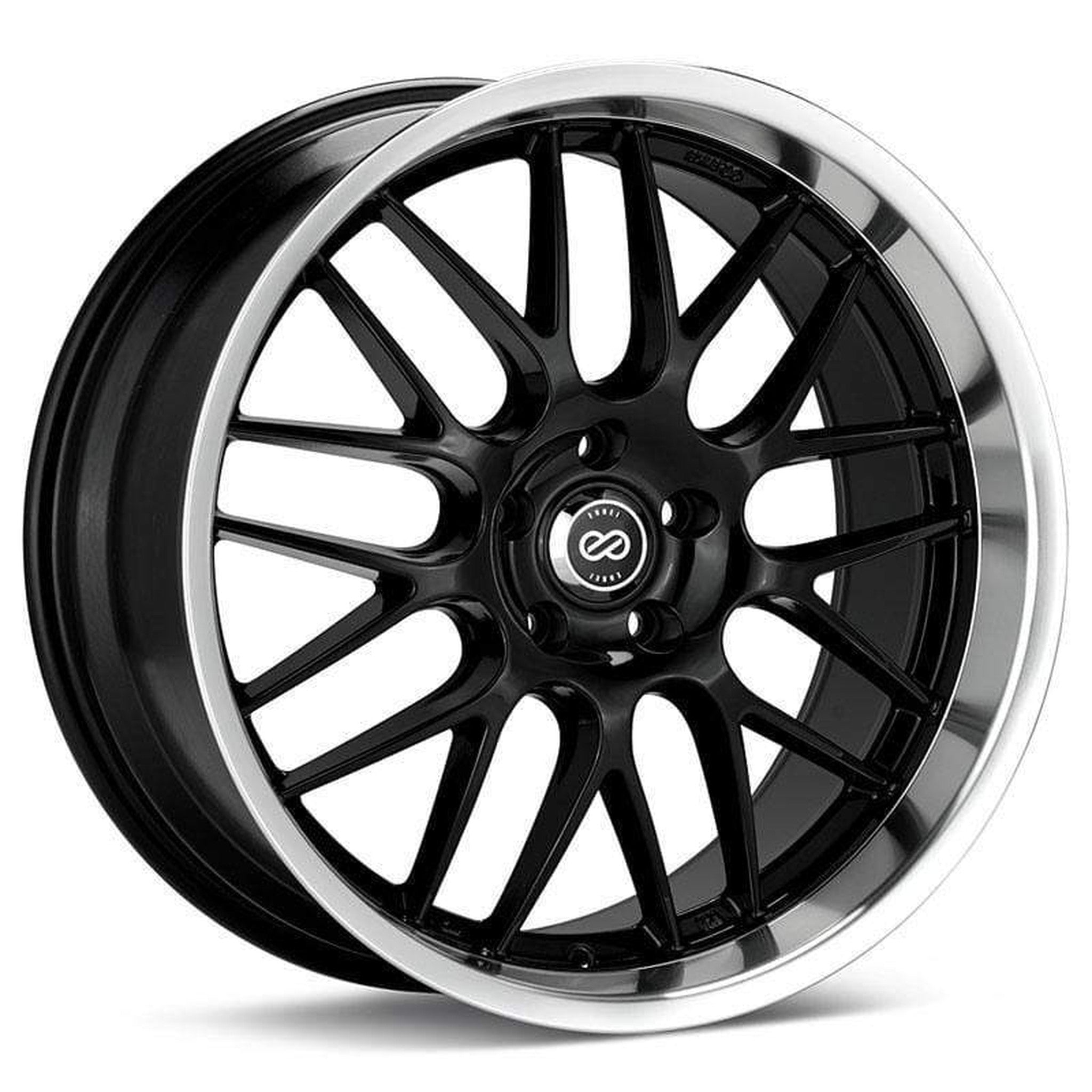Enkei Lusso 18x8 45 5x112 Black w/ Machined Lip | 469-880-4445BK