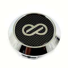Enkei PF01 Carbon Finish / PF01SS Carbon Finish w Chrome Ring Center Cap | A461-CAPCP