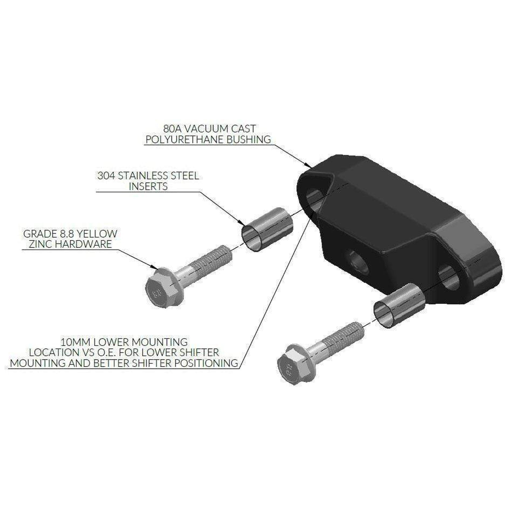 Faction Fab Rear Shifter Bushing Subaru WRX 2002-2014 / STI 2004+ | FFA1.10007.1