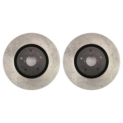 FactionFab Swept Slot Bi-Directional Brake Rotor Pair Front Subaru STI 2005-2017