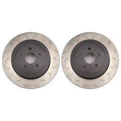 FactionFab Swept Slot Bi-Directional Brake Rotor Pair Rear Subaru STI 2004