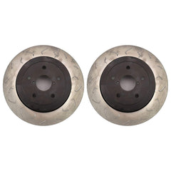 FactionFab Swept Slot Bi-Directional Brake Rotor Pair Rear Subaru STI 2005-2007