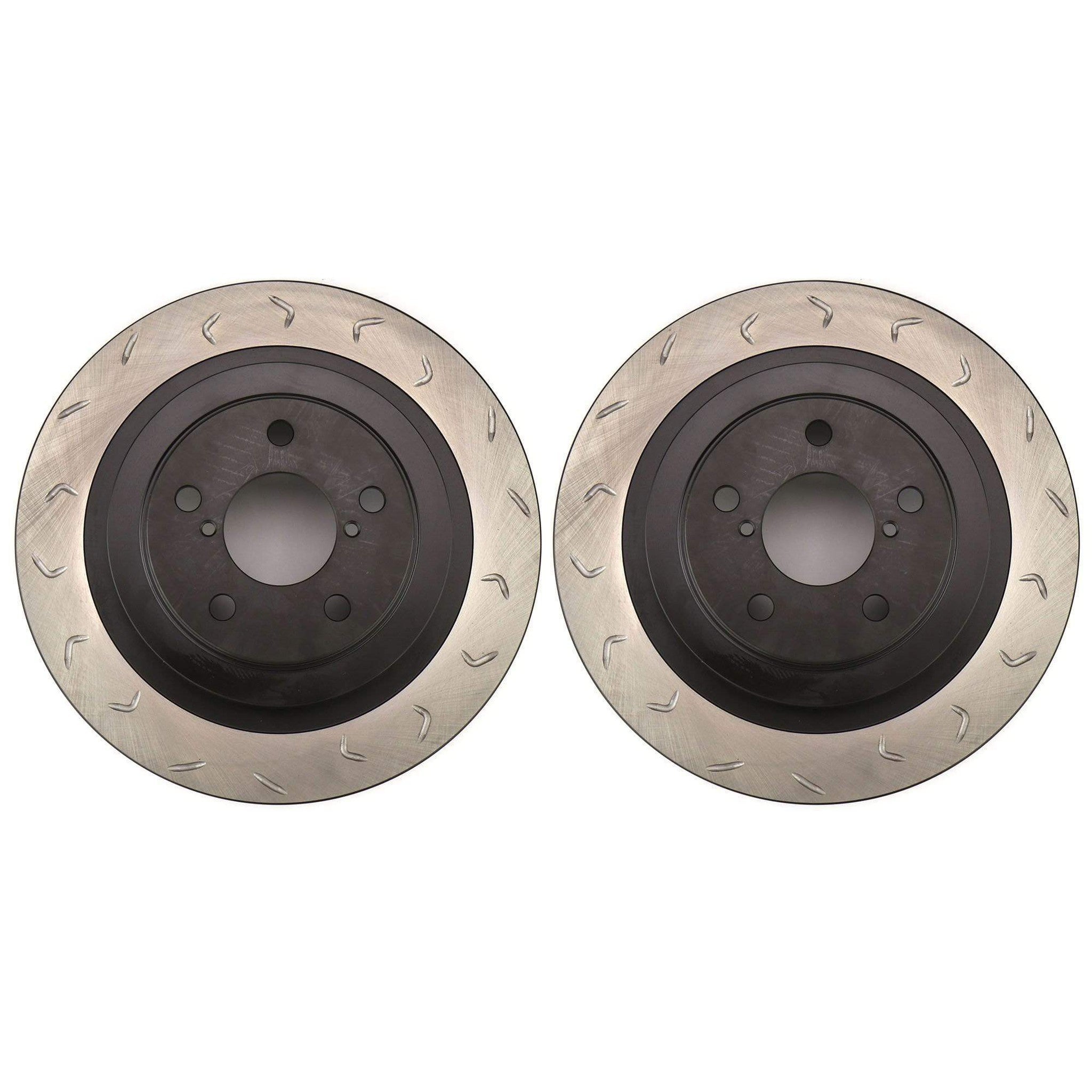 FactionFab Swept Slot Bi-Directional Brake Rotor Pair Rear WRX 2006-2007 / Legacy GT 2005-2009